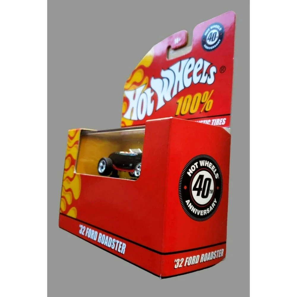 2008 100% Hot Wheels '32 FORD ROADSTER Black 40Th. Anniversary Real Riders M3685